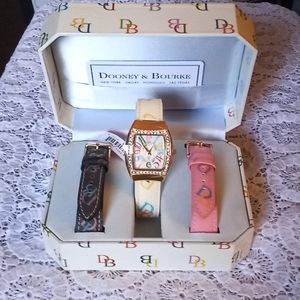 Vtg Dooney & Bourke Watch Set NWT